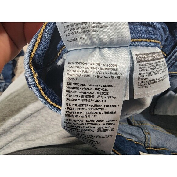 Levi’s Classic Straight Blue Denim Jeans  Size 29 Cotton Blend Stretch Dark Wash - Picture 7 of 10